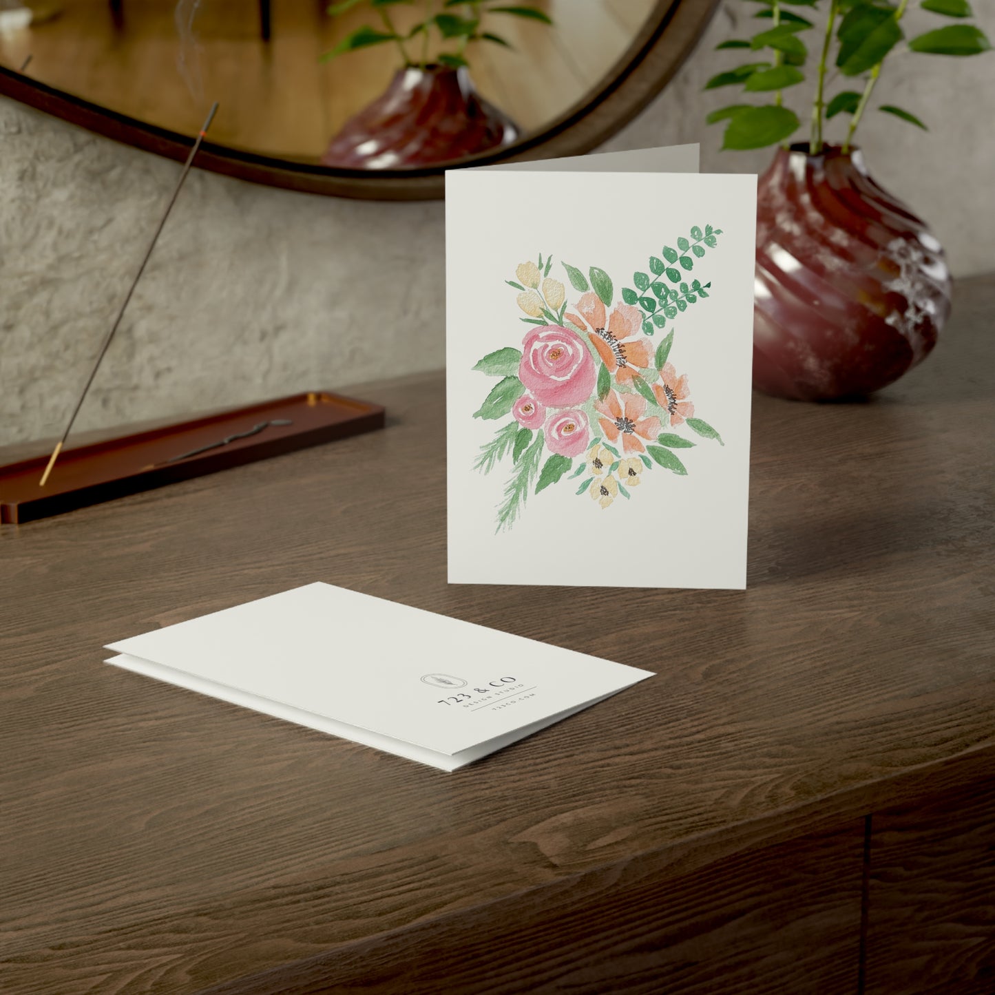 Barely Blush Floral Greeting Cards