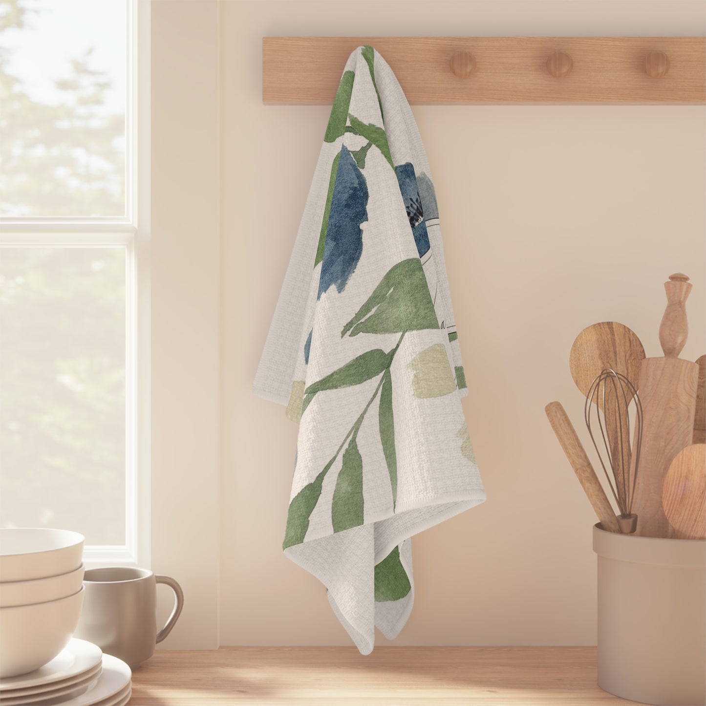 Personalized Midnight Blooms Microfiber Tea Towel