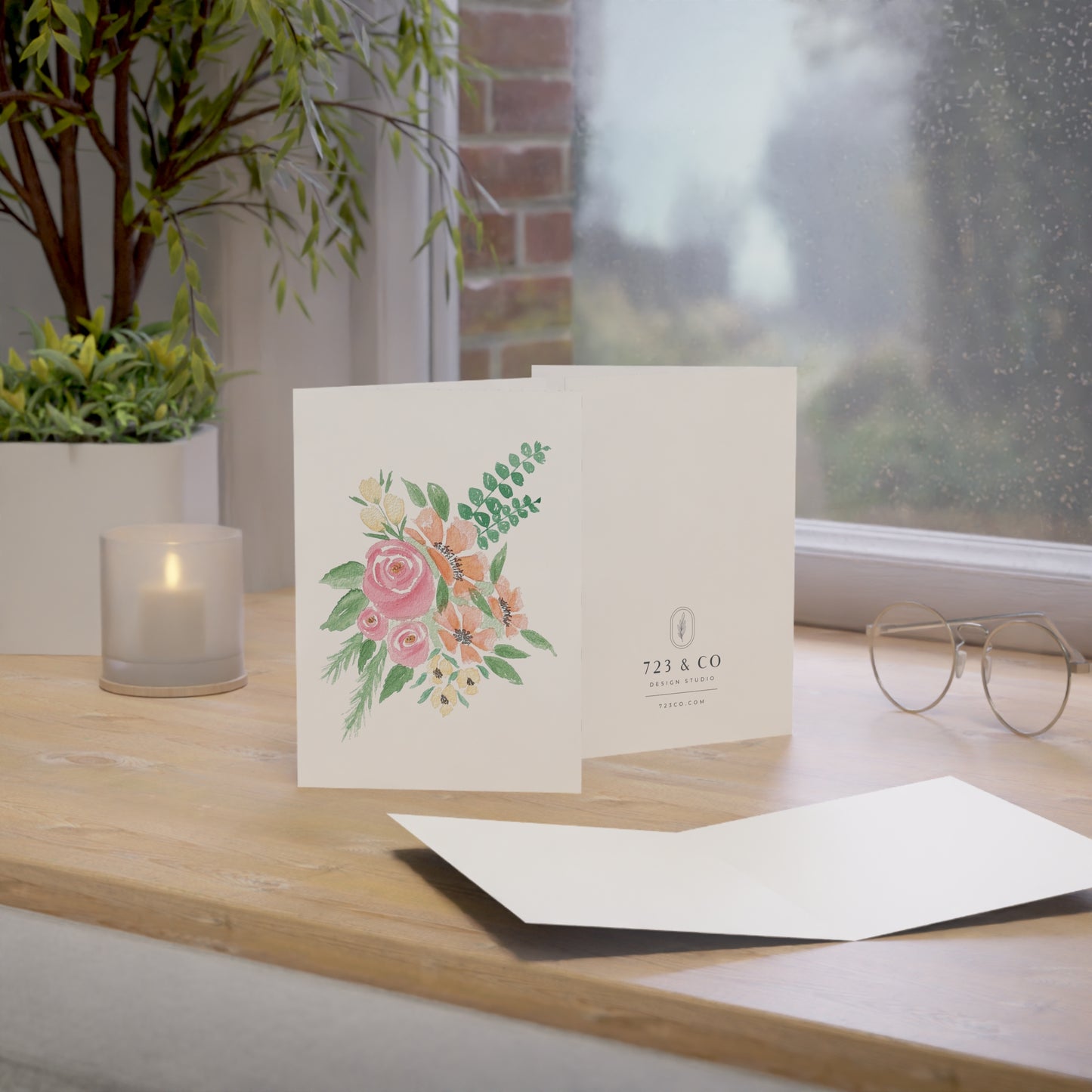 Barely Blush Floral Greeting Cards