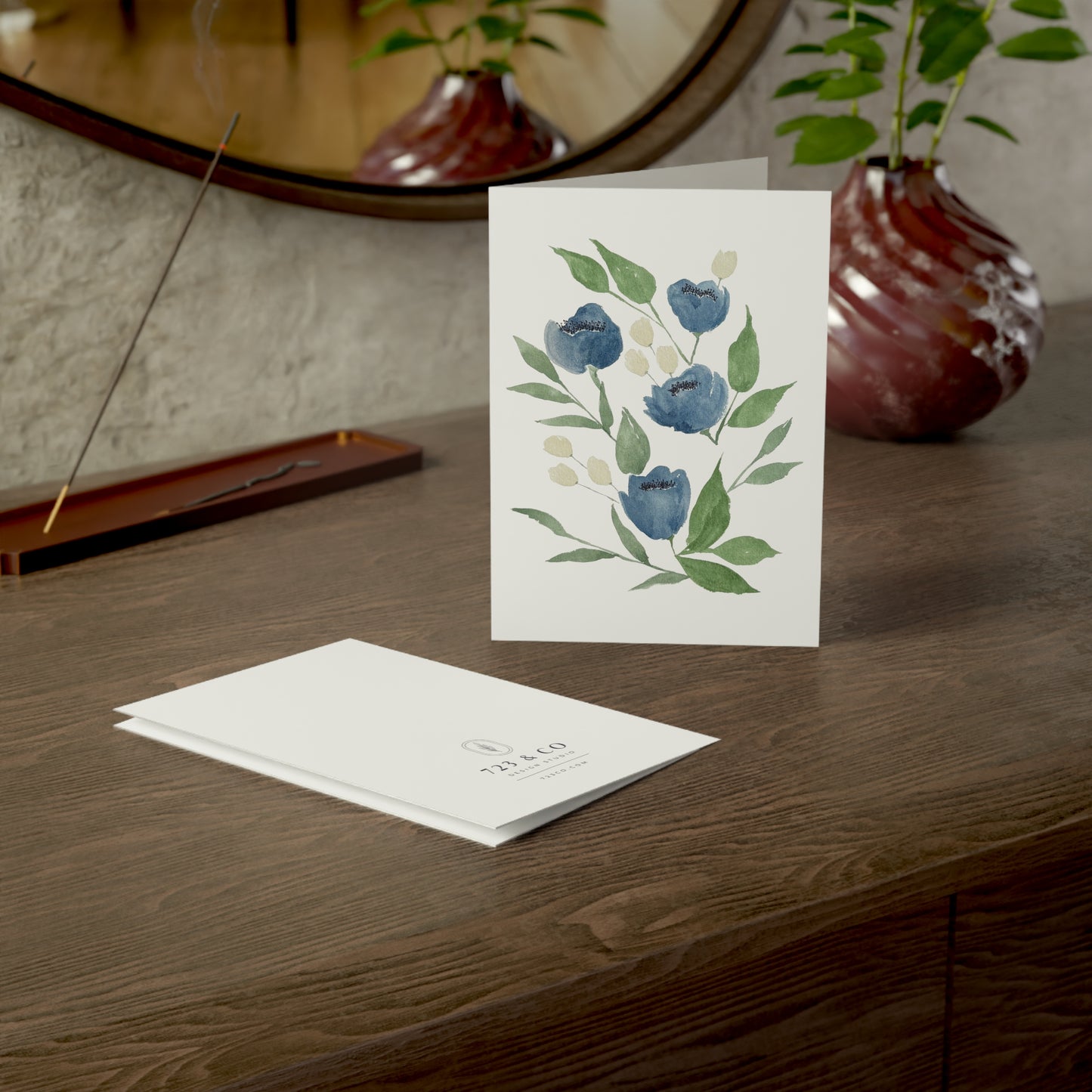 Midnight Blooms Floral Greeting Cards