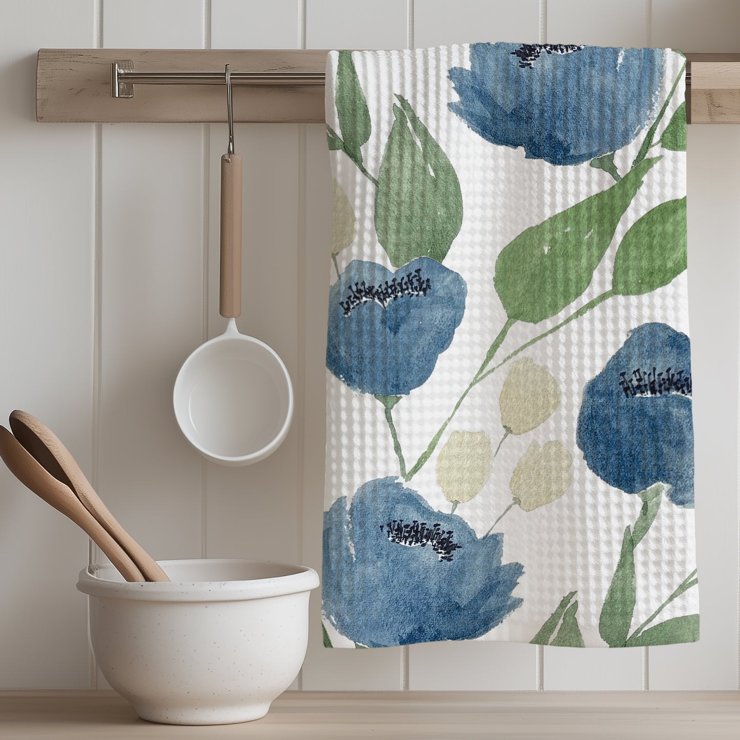Midnight Blooms Microfiber Tea Towel
