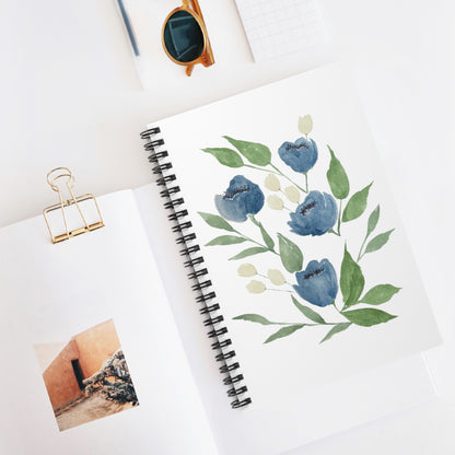 Midnight Blooms Spiral Notebook