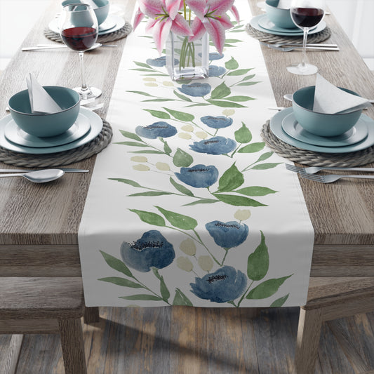 Midnight Blooms Table Runner