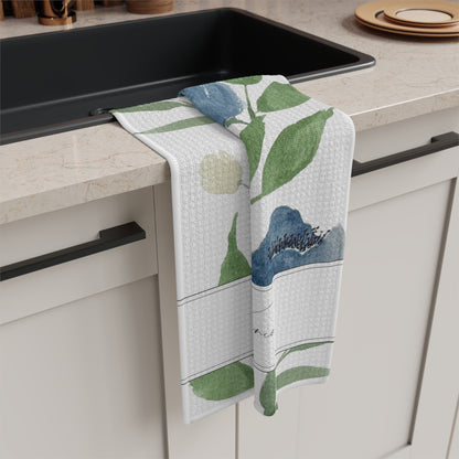 Personalized Midnight Blooms Microfiber Tea Towel
