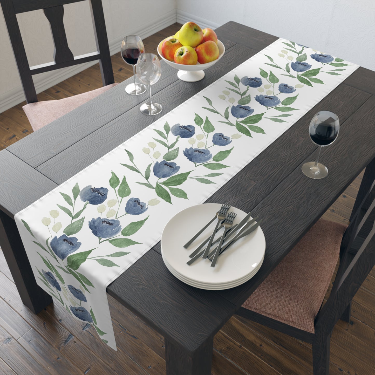 Midnight Blooms Table Runner